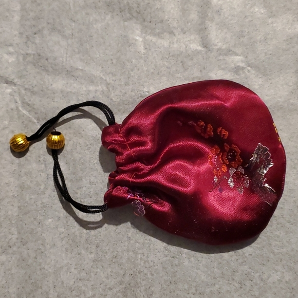 Silk Chinese Coin Pouch With Drawstring - Picture 1 of 4